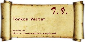 Torkos Valter névjegykártya